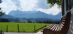 Das Kaisergebirge von Kössen aus gesehen